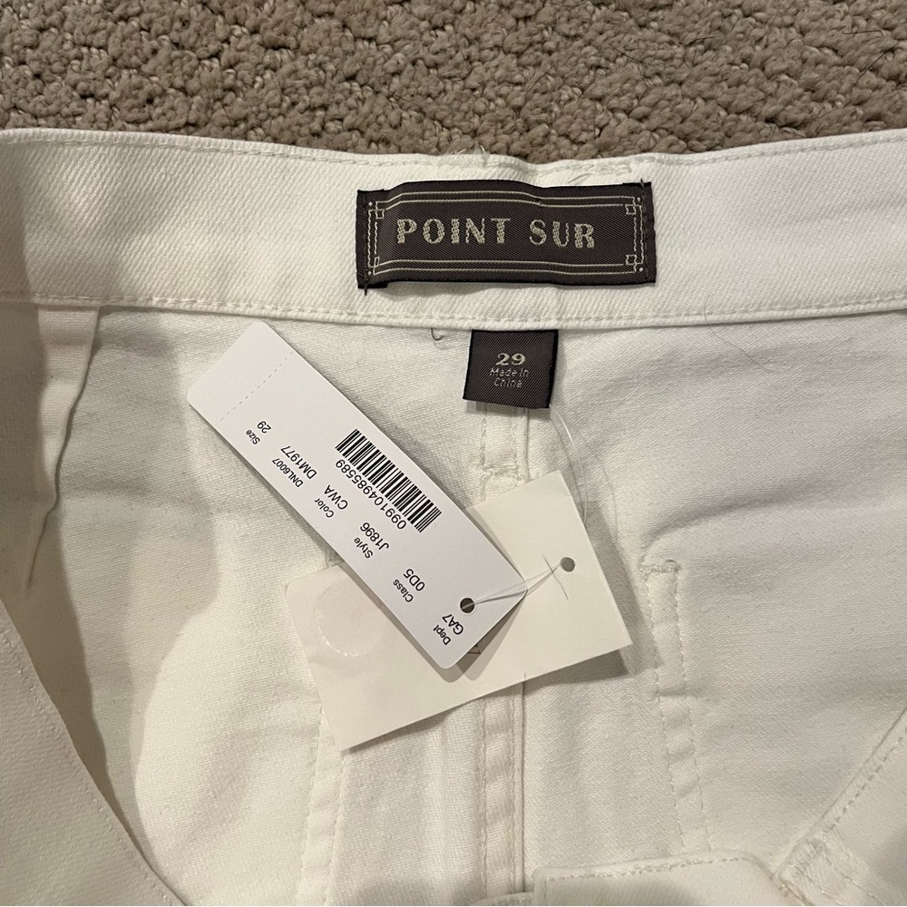 J.Crew Point Sur White Wide-Leg Crop Jean Pants, Size 29 - Picture 5 of 10